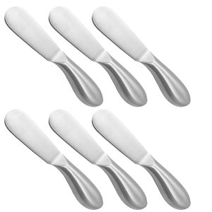 6 Pieces Cheese Spreader Set, findTop Stainless Steel Multipurpose Cheese and Butter Spreader Knives